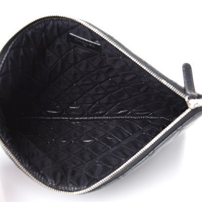 Chanel Lambskin Quilted Medium Cosmetic Case Black 4 of 9