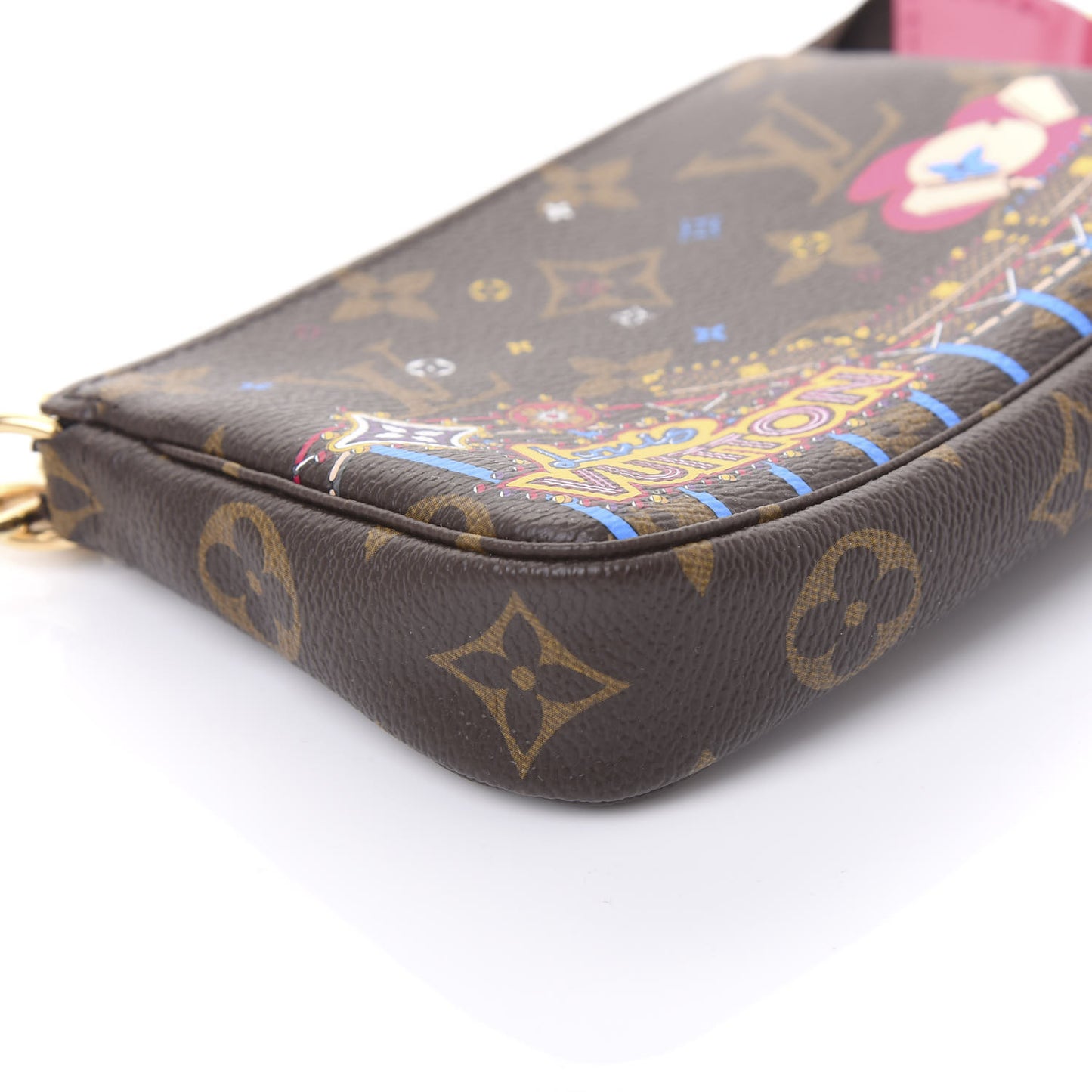 Monogram 2020 Christmas Animation Roller Coaster Mini Pochette Accessories Pivoine