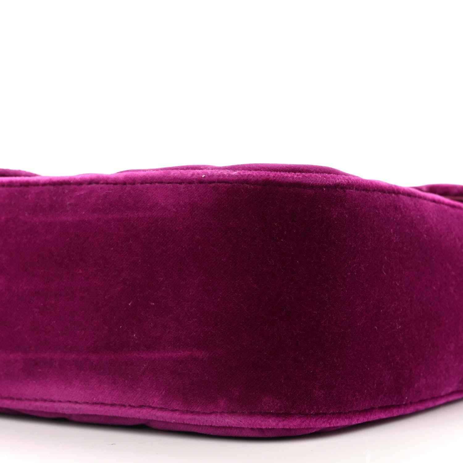 Gucci Velvet Matelasse Loved Embroidered Medium GG Marmont Shoulder Bag Fuchsia Violet Cyclamen 10 of 11