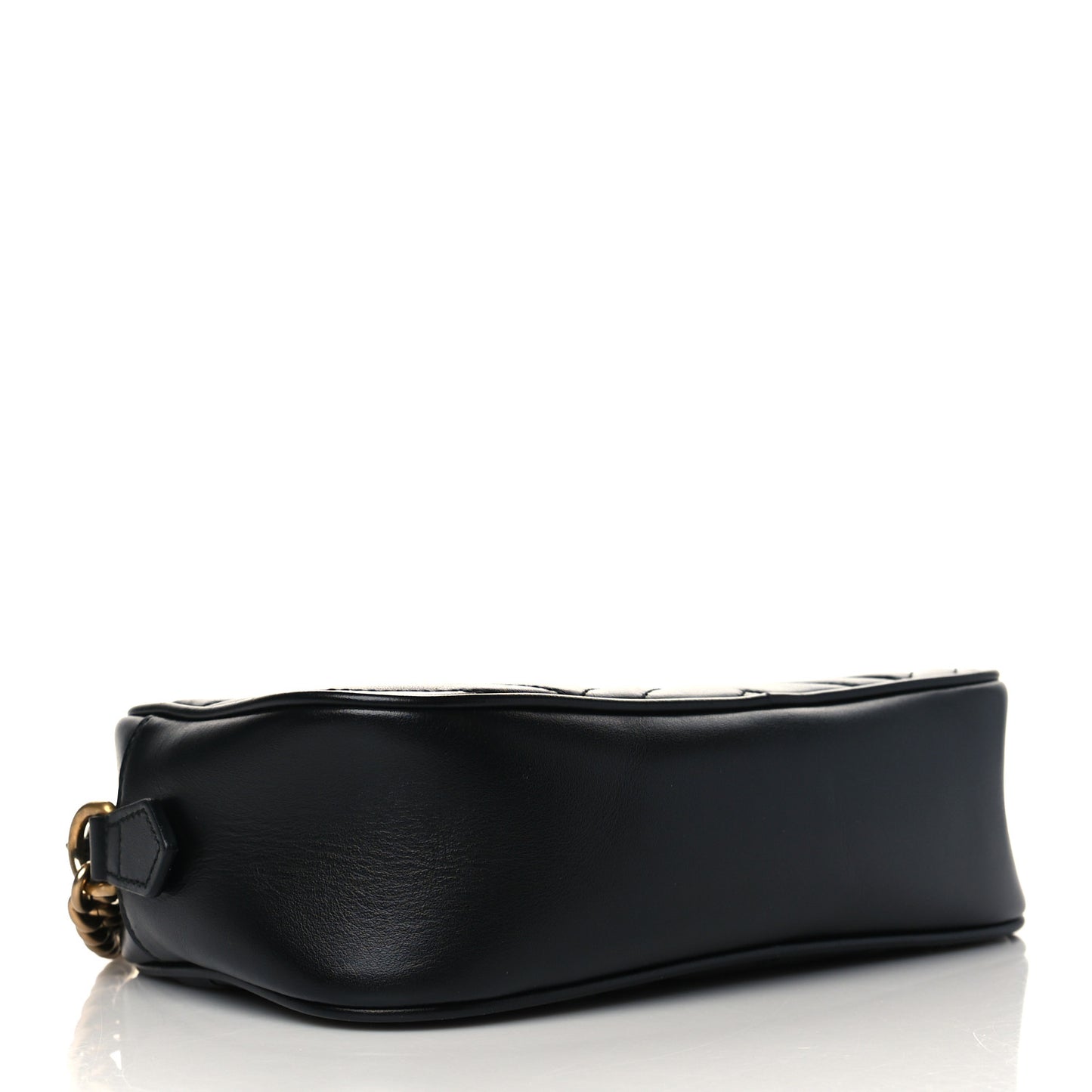Calfskin Matelasse Small GG Marmont Chain Shoulder Bag Black