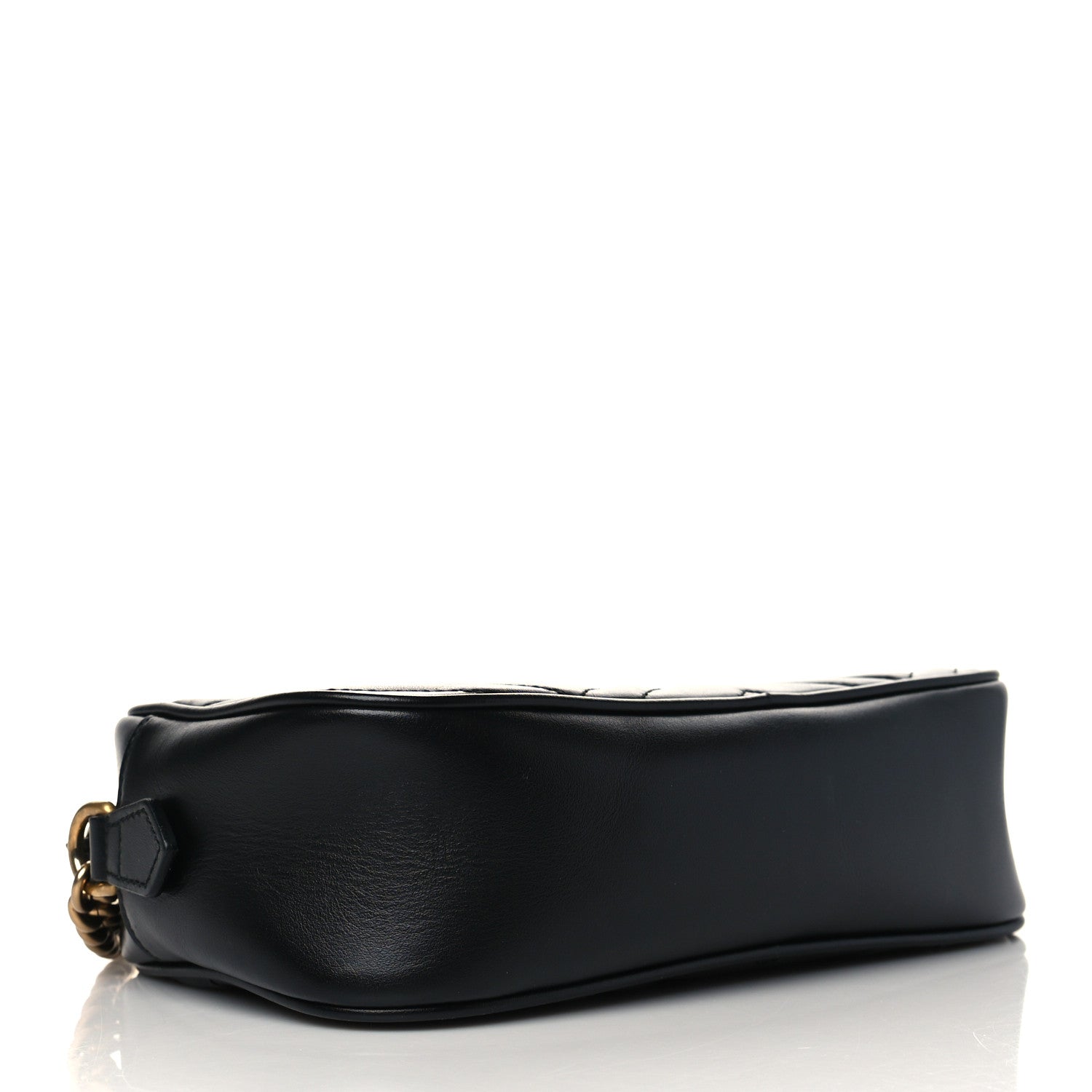Gucci Calfskin Matelasse Small GG Marmont Chain Shoulder Bag Black 5 of 7