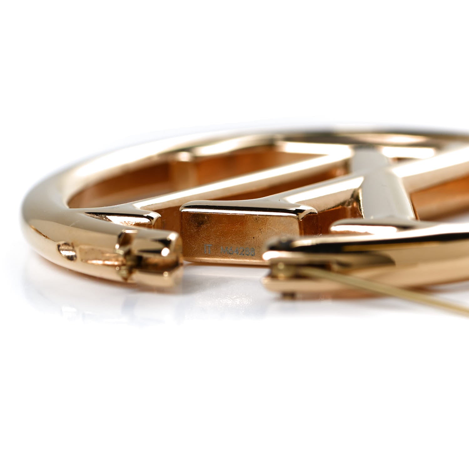 Louis Vuitton Metal Louise Hoop Earrings Gold 5 of 7