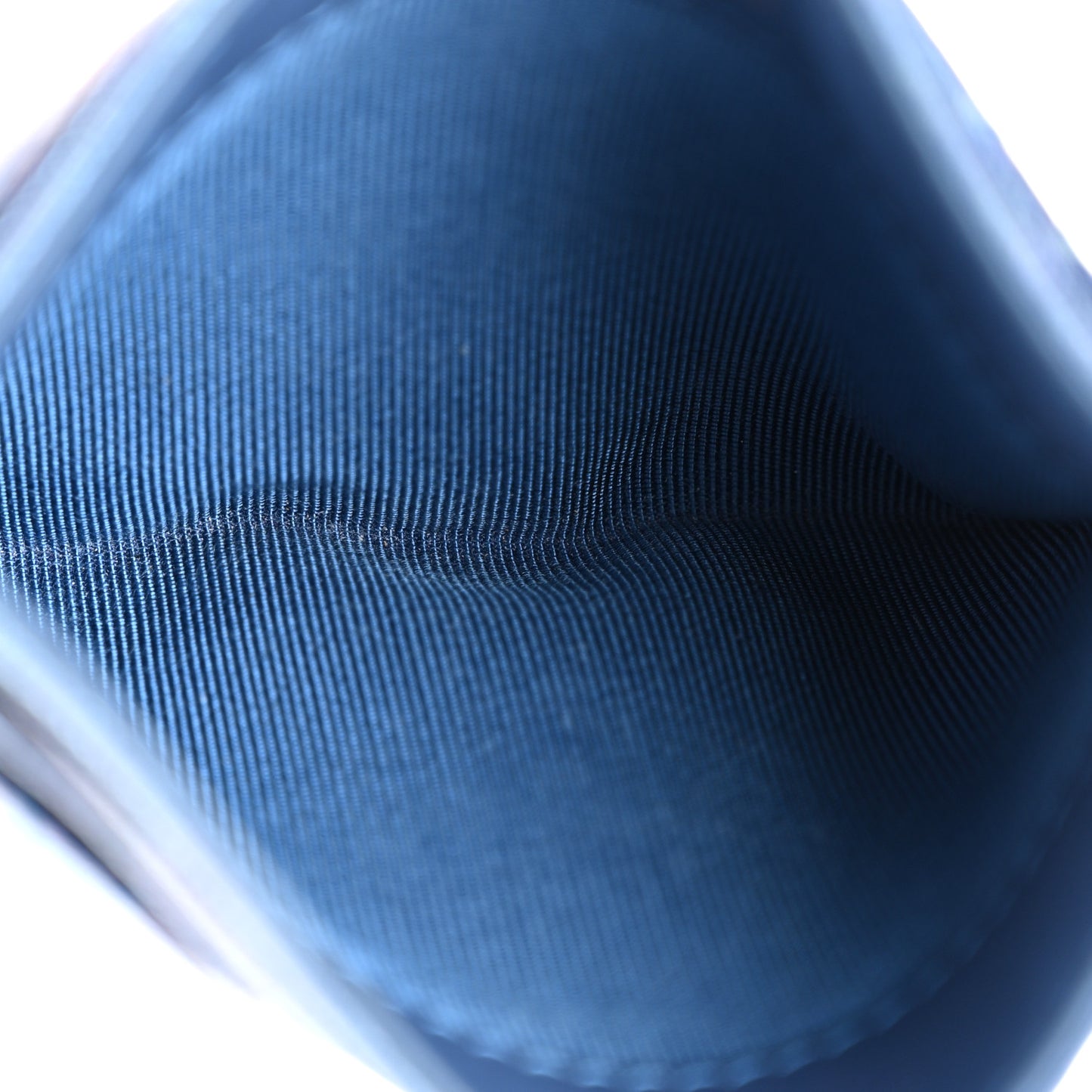 Iridescent Caviar Quilted Card Holder Dark Blue