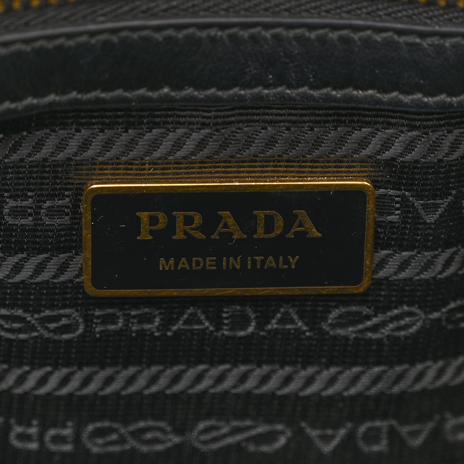 Prada Jacquard Saffiano Triangolo Symbole Embroidered Small Tote Black Corda 6 of 10