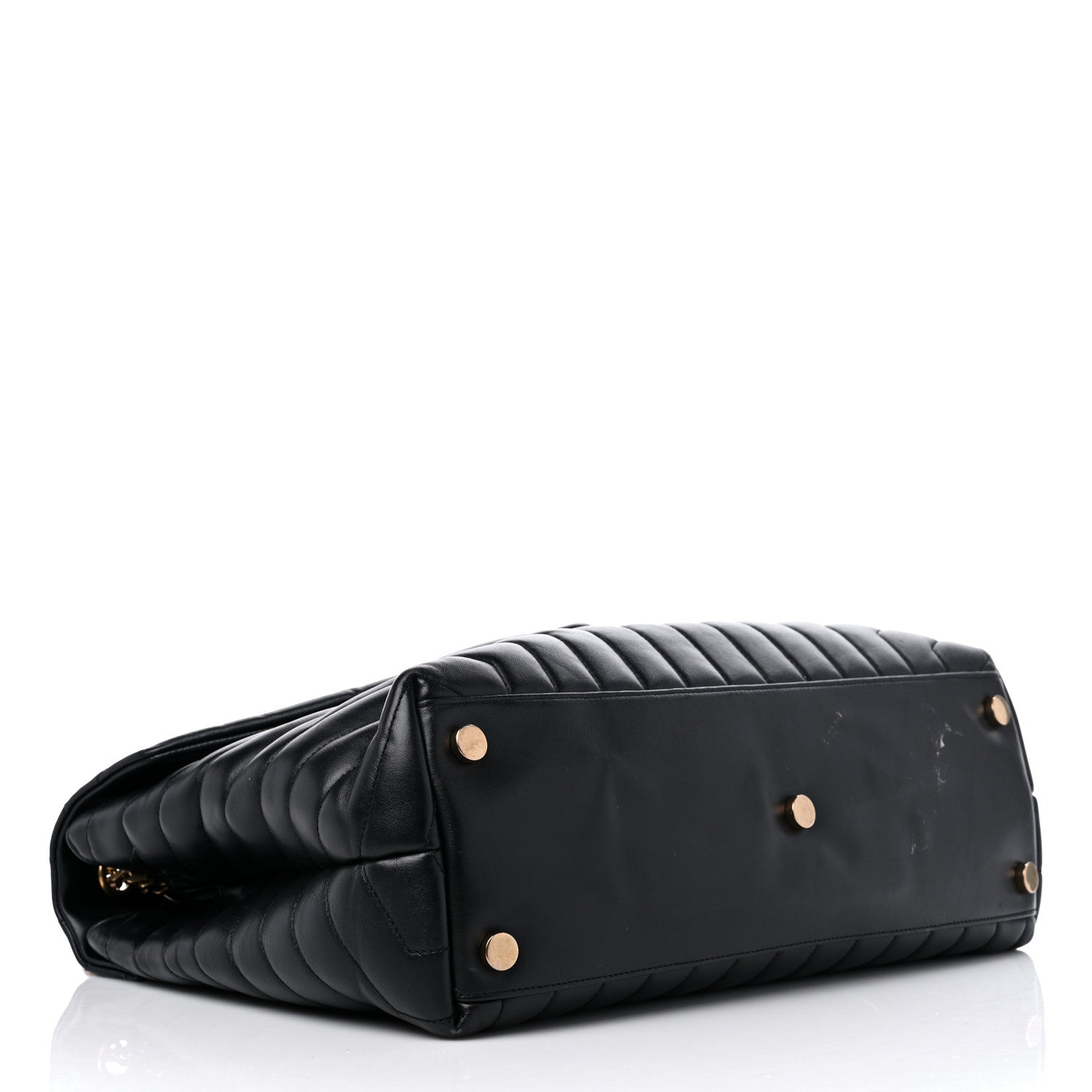 Saint Laurent Calfskin Y Quilted Monogram Large Loulou Chain Satchel Black 5 of 20