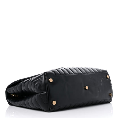Saint Laurent Calfskin Y Quilted Monogram Large Loulou Chain Satchel Black 5 of 20