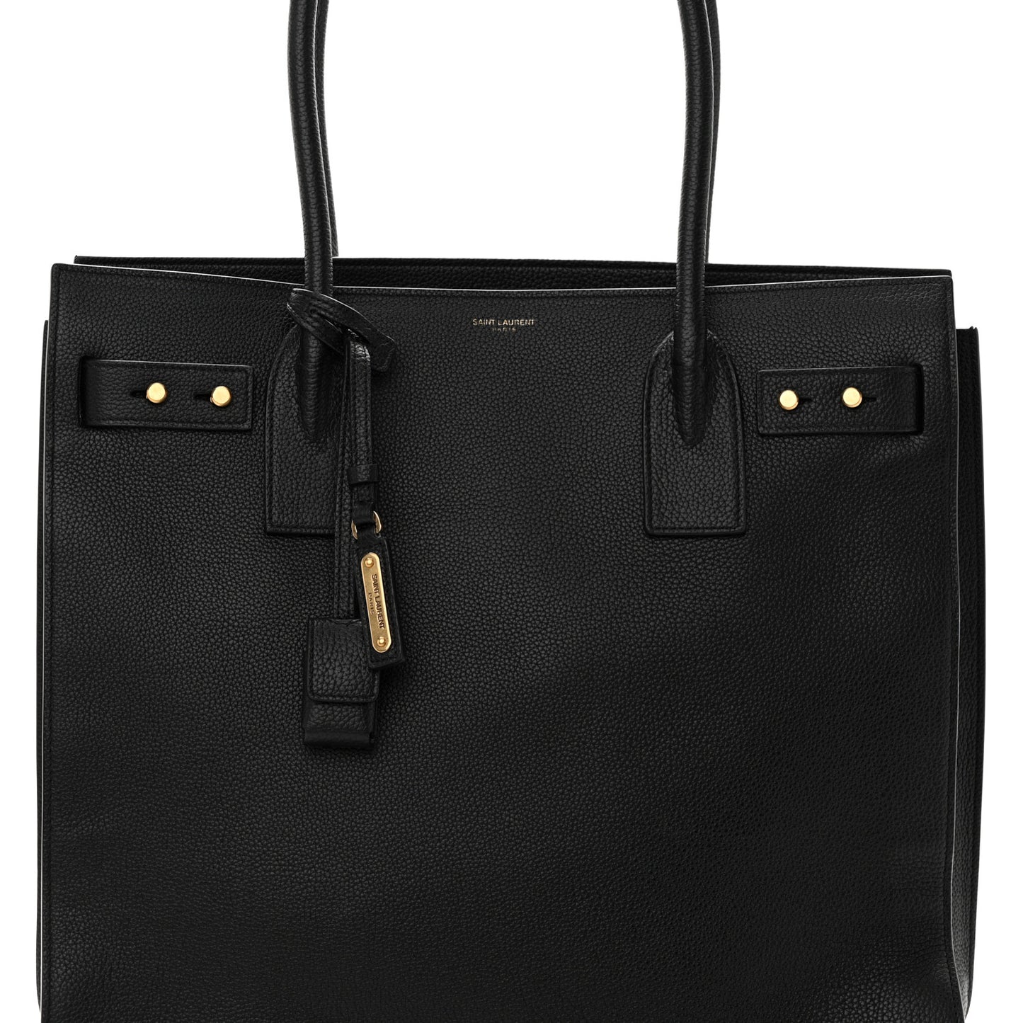 Grained Calfskin Sac De Jour Souple North South Tote Black