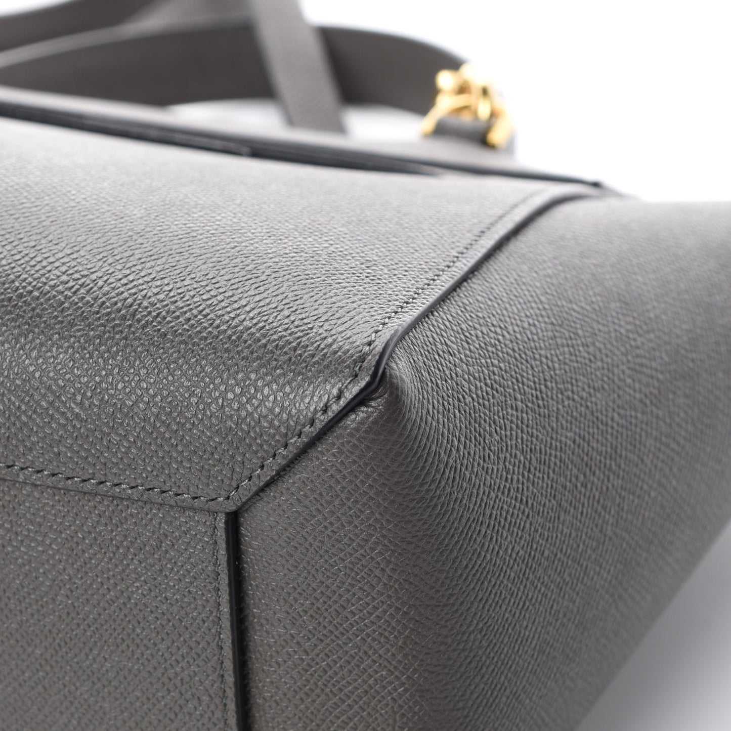 Baby Grained Calfskin Micro Belt Bag Grey