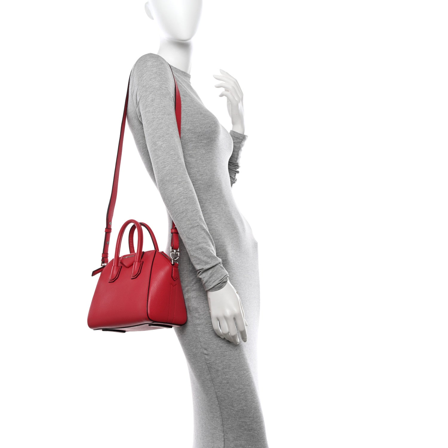 Givenchy Sugar Goatskin Mini Antigona Medium Red 2 of 12