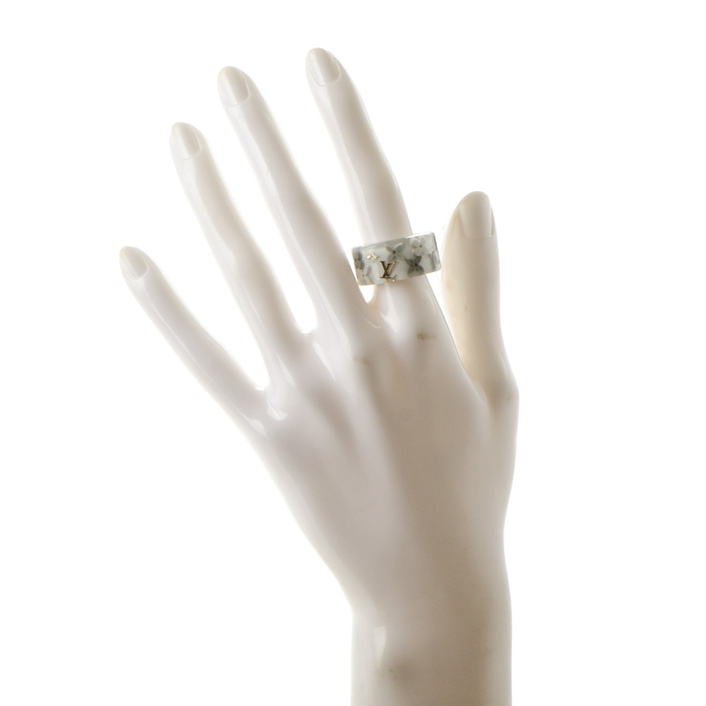 Resin Monogram Farandole Ring M Grey 7