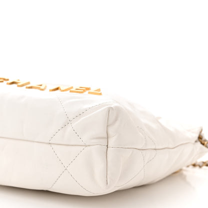 Chanel Shiny Calfskin Quilted Mini Chanel 22 White 10 of 12