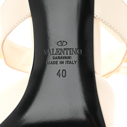 Valentino Garavani Calfskin Roman Stud Ankle Strap 40mm Pumps 40 White 7 of 9