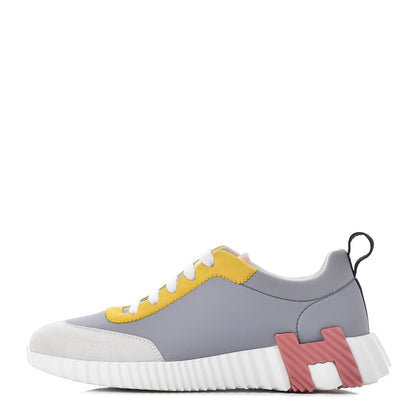 Hermes Technical Canvas Suede Goatskin Bouncing Sneakers 37 1 of 9