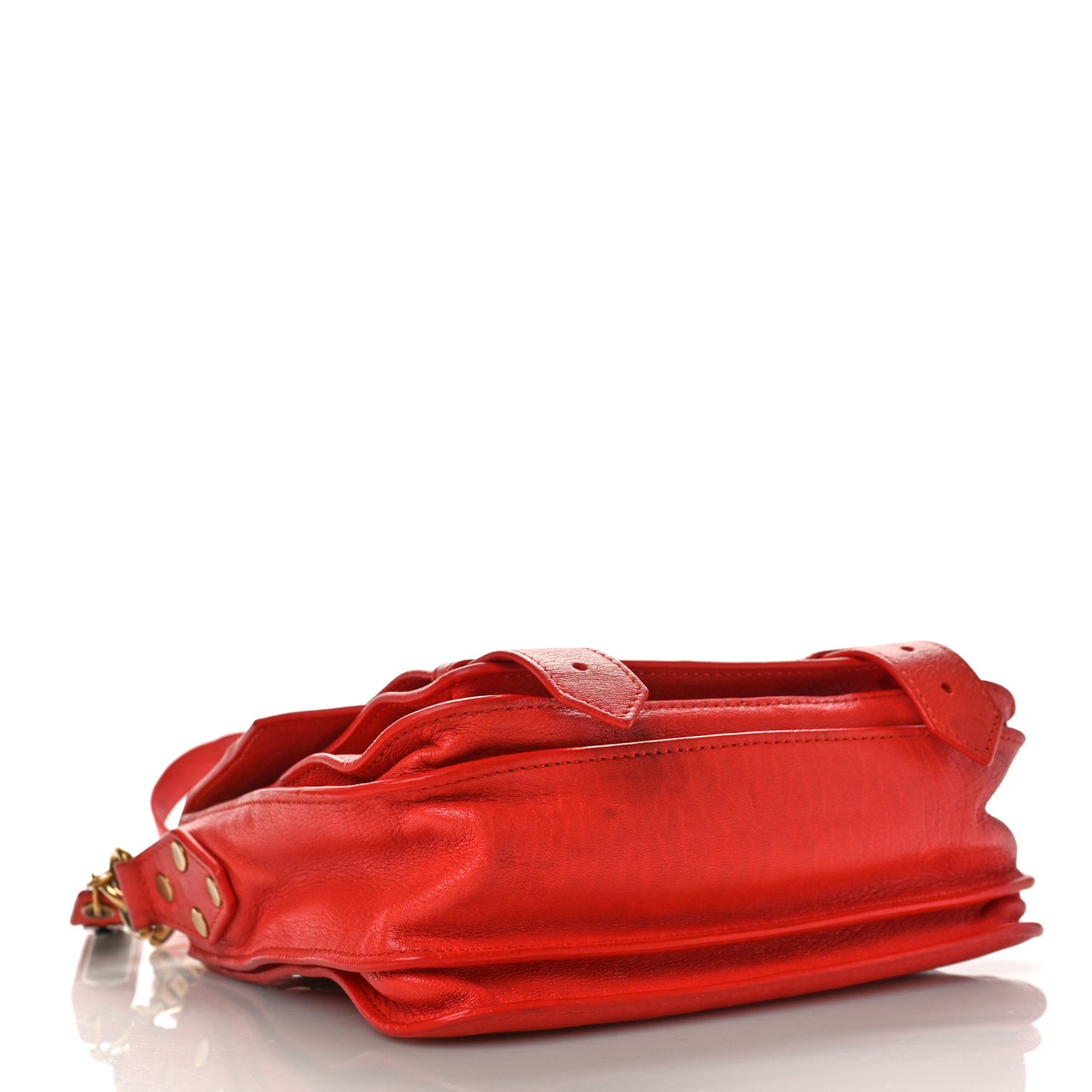 Lambskin PS1 Pouch Messenger Deep Coral