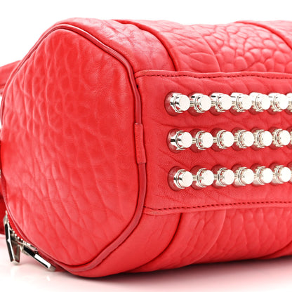 Alexander Wang Pebbled Lambskin Mini Rockie Red Rhodium Hardware 16 of 17