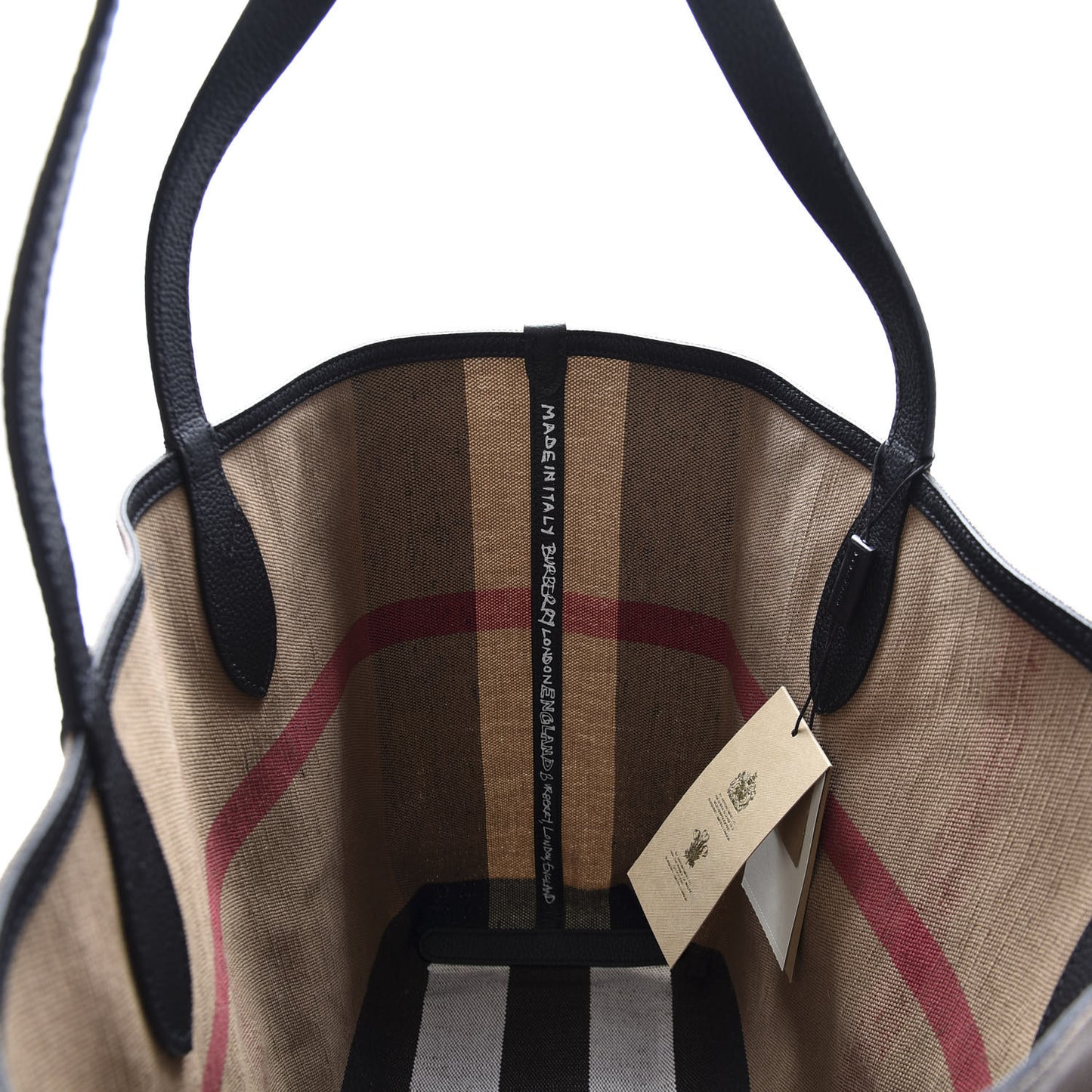 Coated Canvas Mega Check Medium Doodle Tote Black