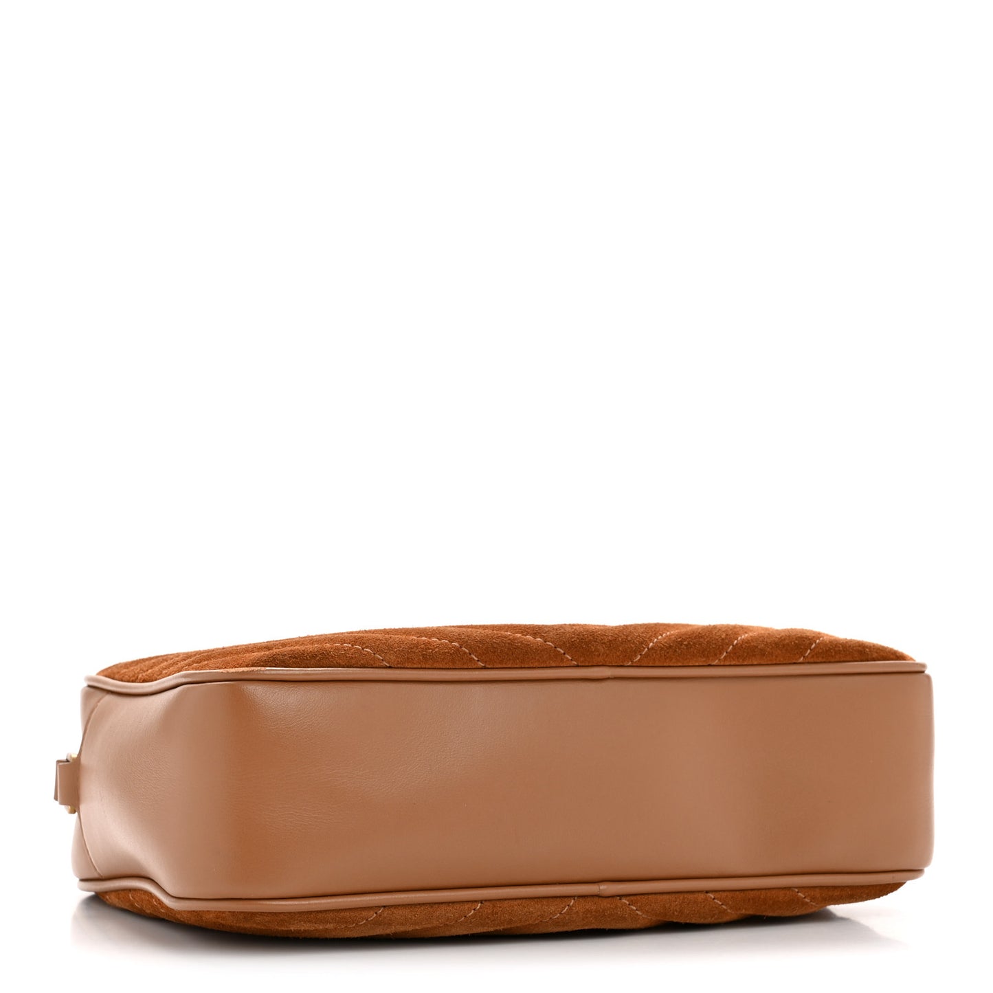 Suede Matelasse Monogram Lou Camera Bag Cinnamon