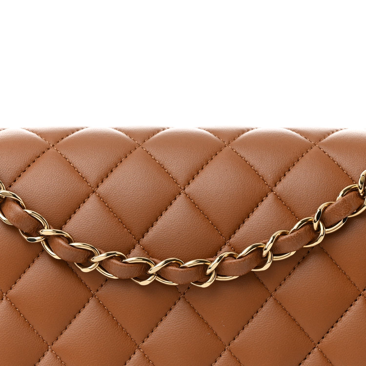 Chanel Lambskin Quilted Medium Double Flap Brown 8 of 11