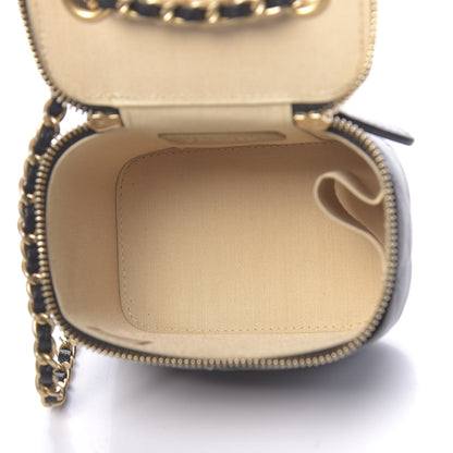 Chanel Lambskin Quilted Mini Pearl Crush Vanity Case With Chain Black 5 of 11