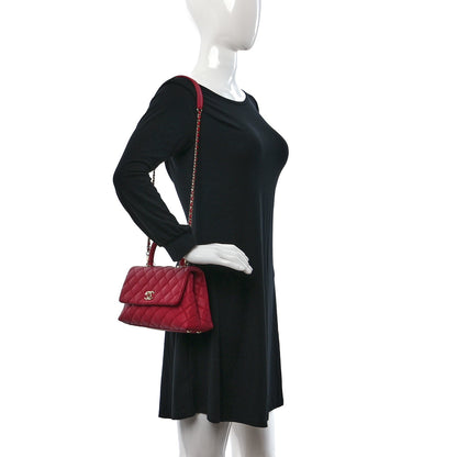 Chanel Caviar Quilted Mini Coco Handle Flap Dark Pink 2 of 11