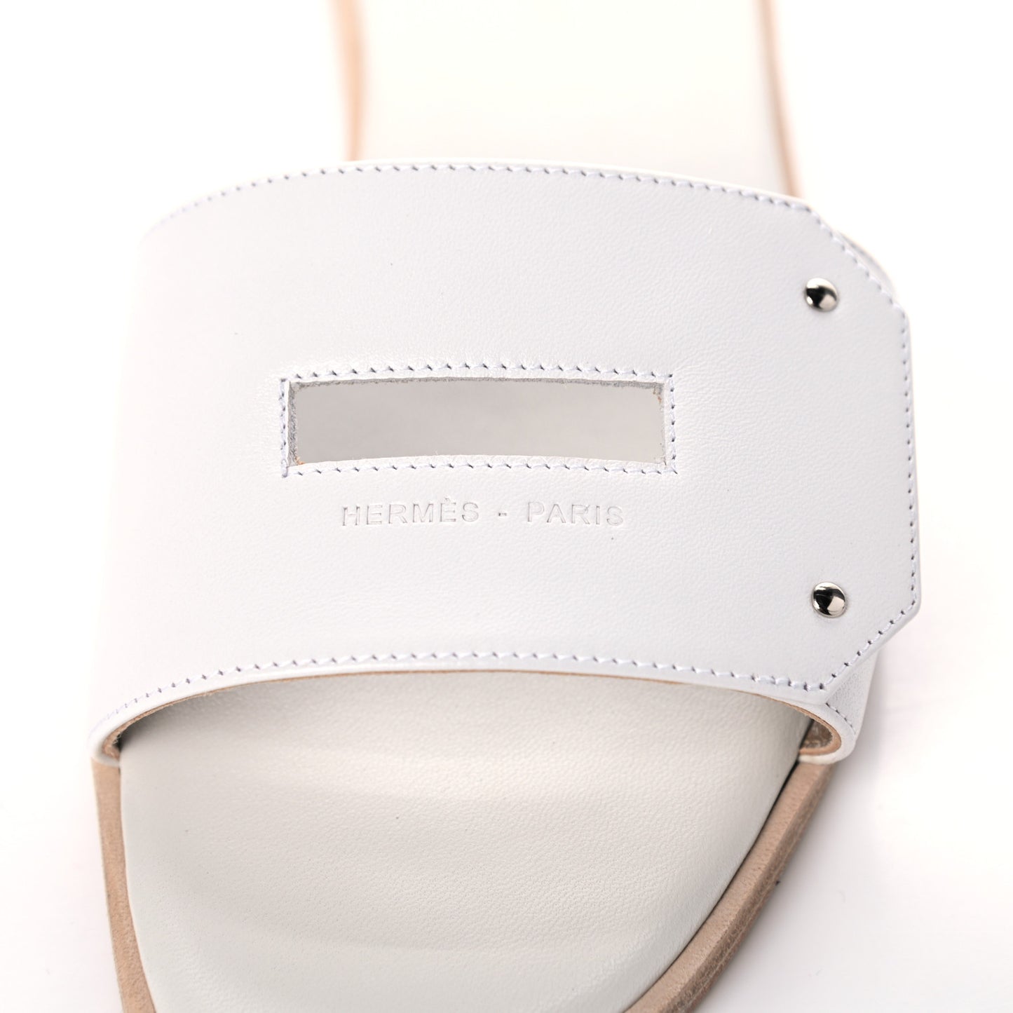 Calfskin View Sandals 37 White