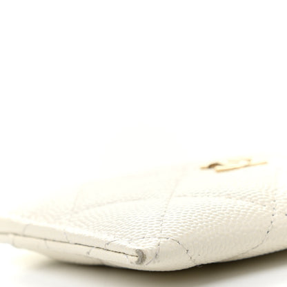 Chanel Caviar Quilted Card Holder White 9 of 12