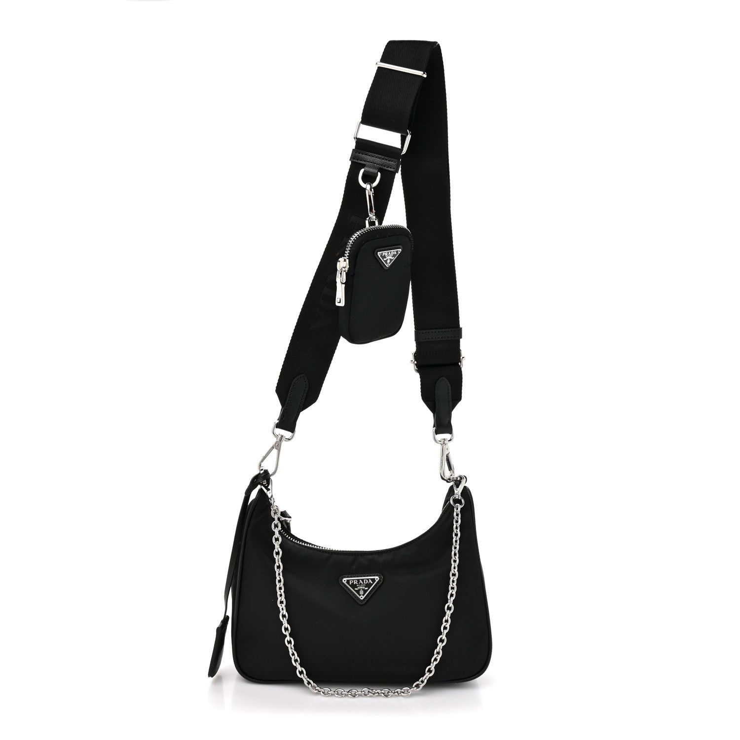 Prada Re-Nylon Saffiano Re-Edition 2005 Shoulder Bag Black 1 of 10