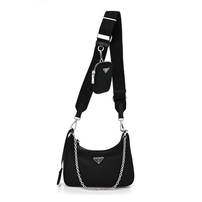Prada Re-Nylon Saffiano Re-Edition 2005 Shoulder Bag Black 1 of 10