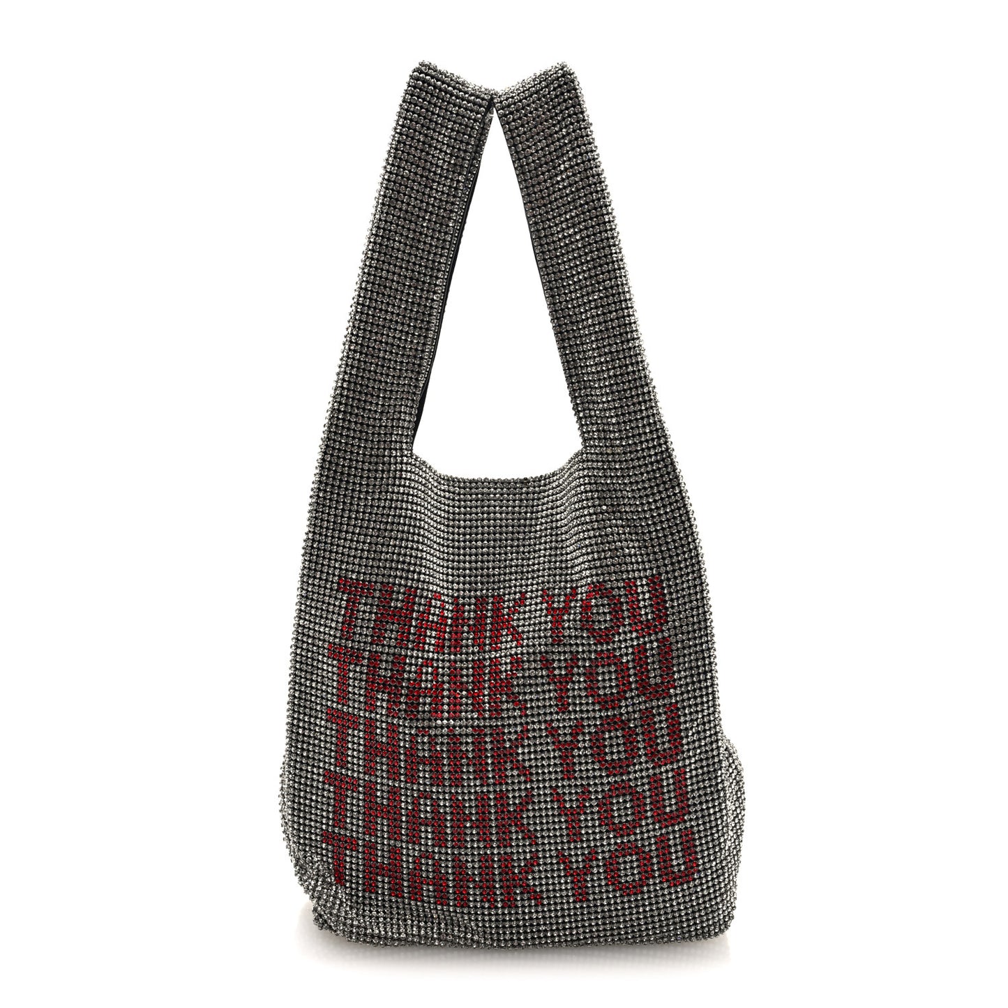 Crystal Wanglock Mini Shopper Silver