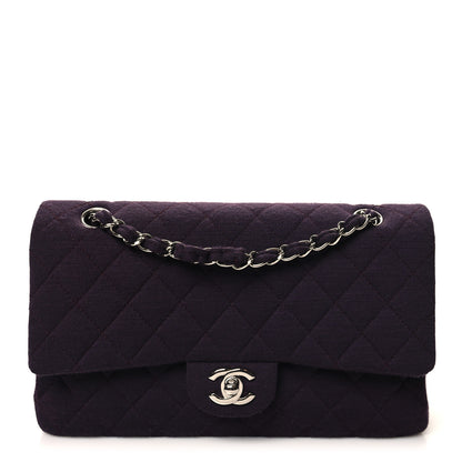 Chanel Jersey Quilted Medium Double Flap Purple 1 of 11
