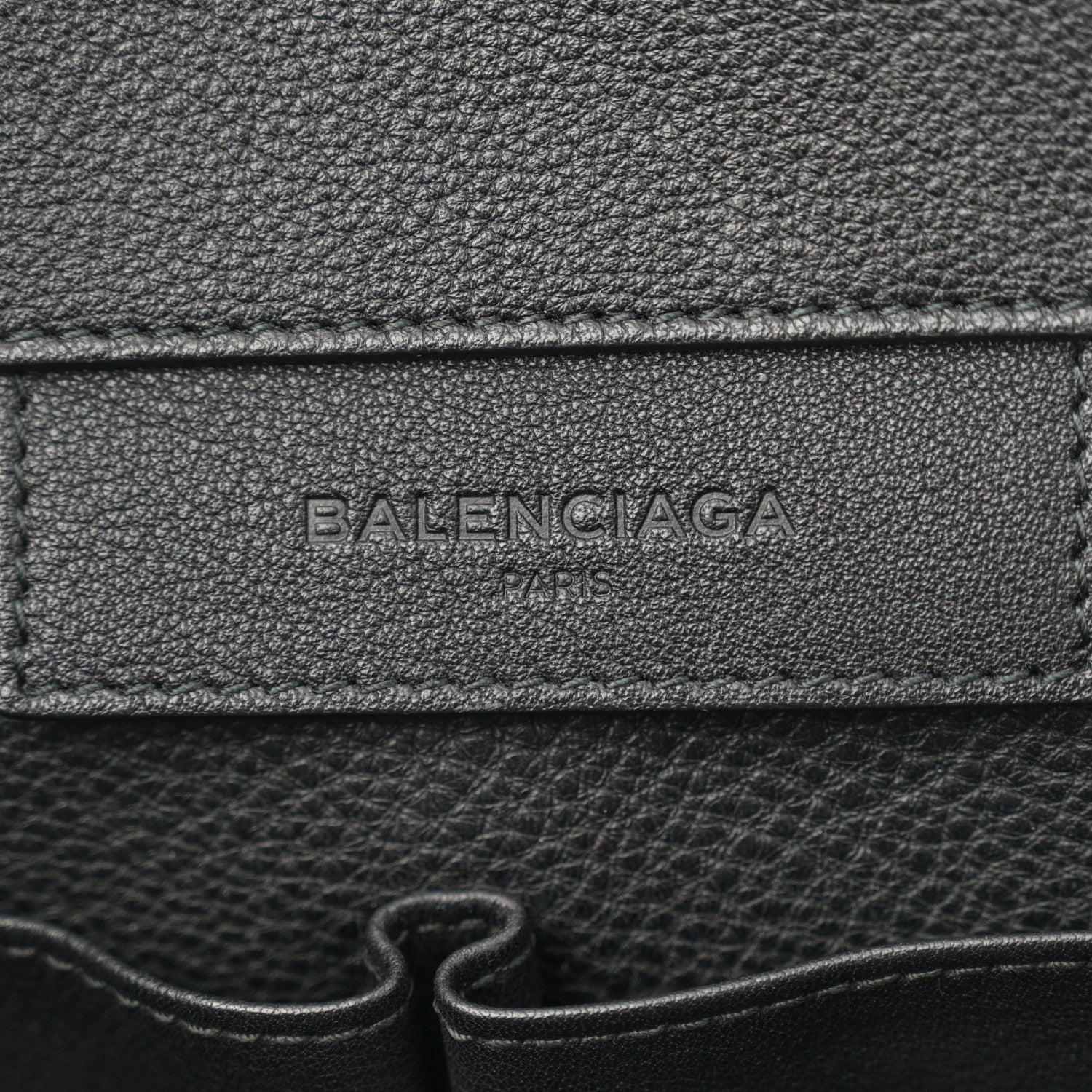 Balenciaga Grained Calfskin Silver Metallic Edge Hardware Papier A4 Tote Black 6 of 14