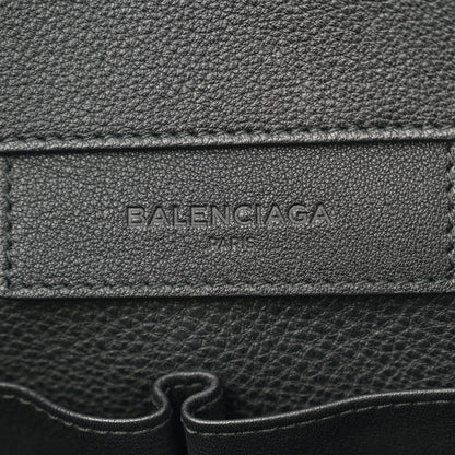 Balenciaga Grained Calfskin Silver Metallic Edge Hardware Papier A4 Tote Black 6 of 14
