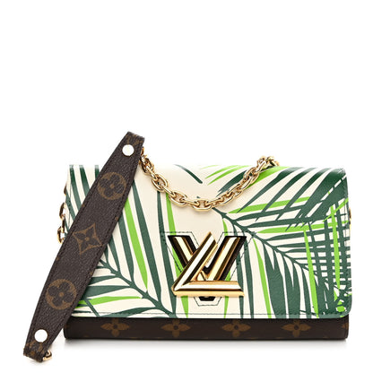 Louis Vuitton Monogram Palm Twist Chain Wallet Vert White 1 of 11