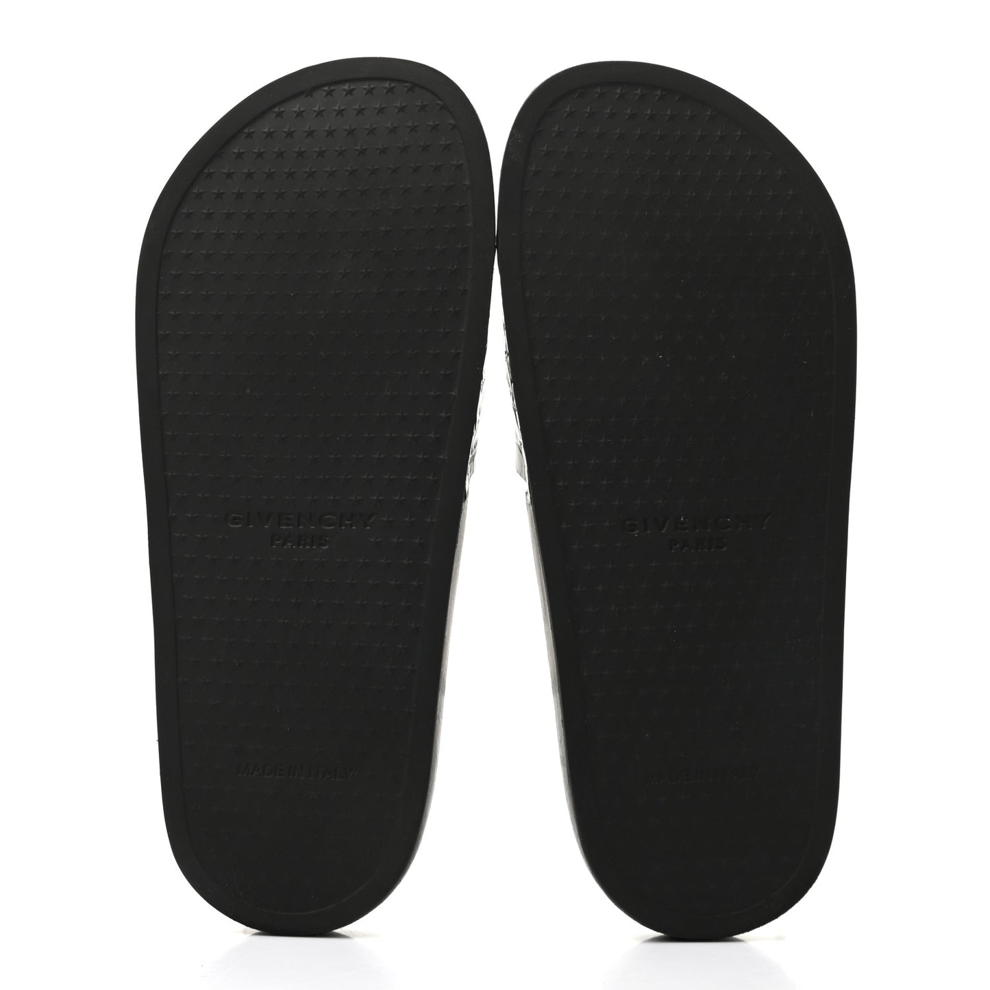 Rubber Crocodile Embossed Logo Pool Slide Sandals 37 Black