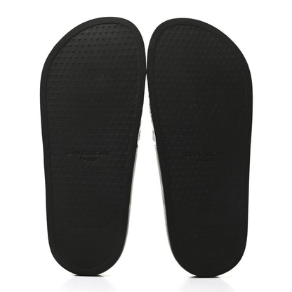 Givenchy Rubber Crocodile Embossed Logo Pool Slide Sandals 37 Black 5 of 9