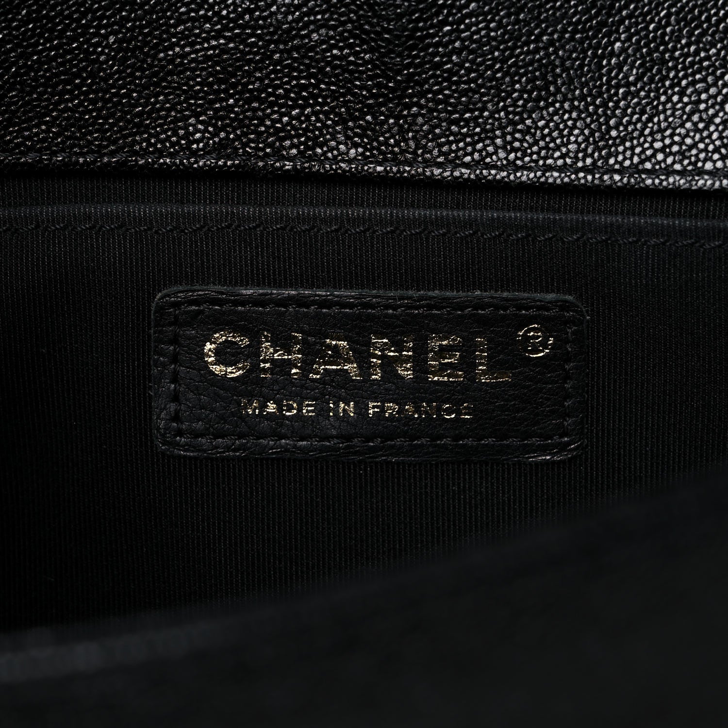 Chanel Caviar Chevron Quilted Medium Boy Flap Black 6 of 12