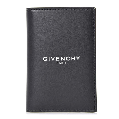 Givenchy Calfskin Logo Folding Card Holder Black 1 of 8