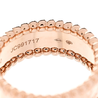 Van Cleef & Arpels 18K Rose Gold Perlee Signature Ring 50 5.25 6 of 7