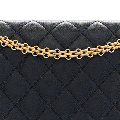 Chanel Caviar Quilted 2.55 Reissue 226 Flap Navy Blue 8 of 13