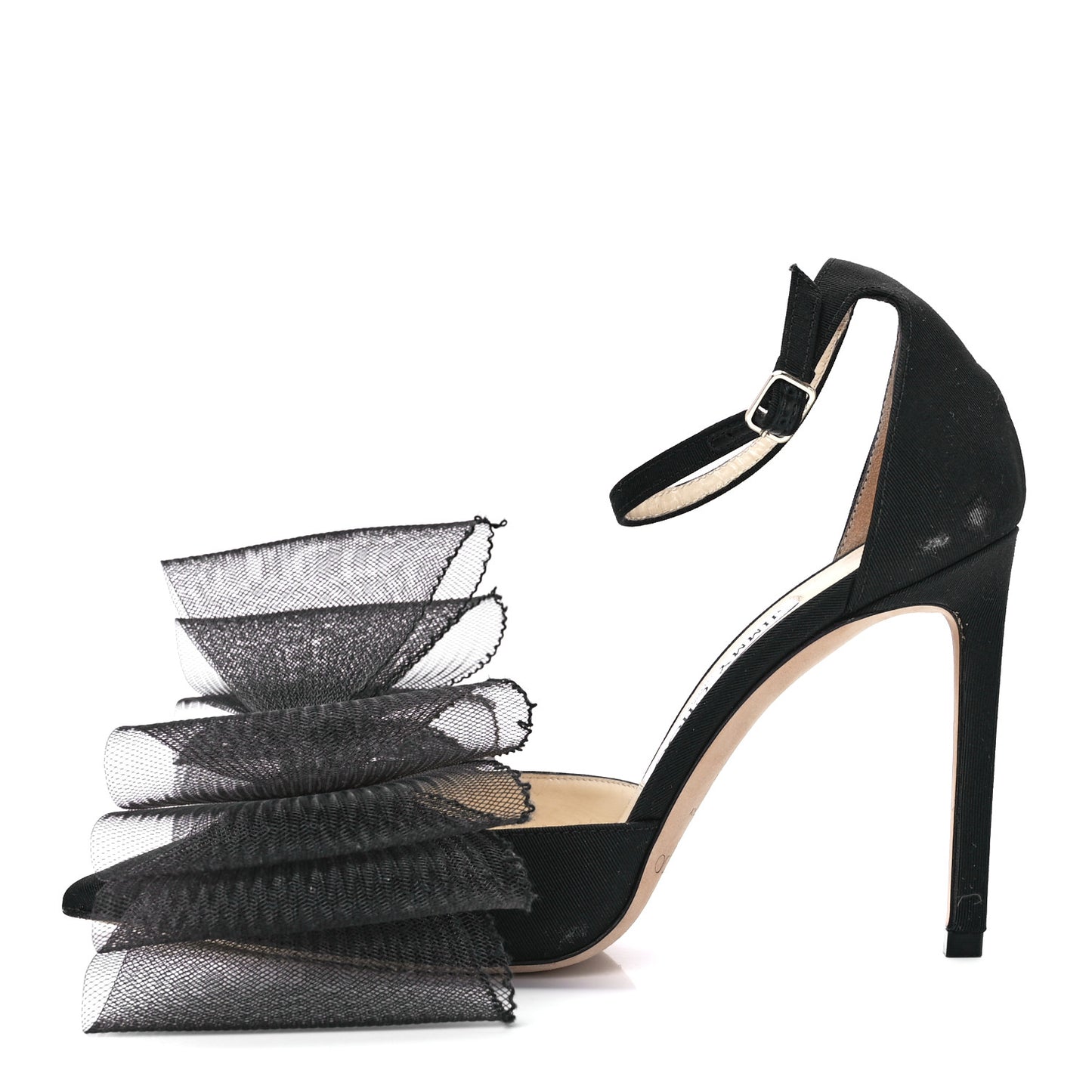 Grosgrain Aveline Bow 100 Sandals 36.5 Black