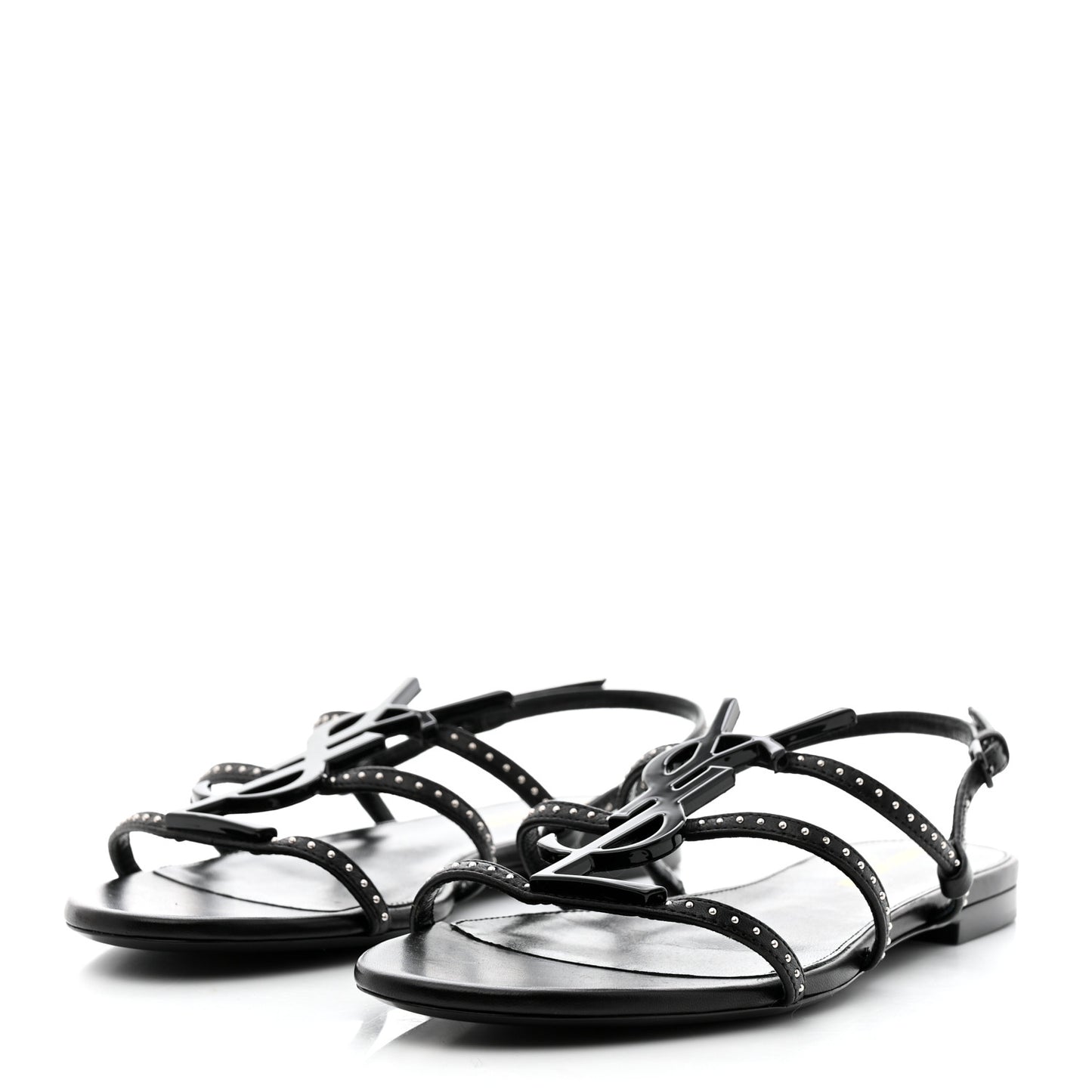 Nappa Vendome Studded Cassandra 05 Sandals 37.5 Black