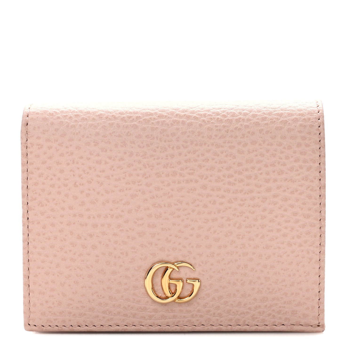 Gucci Dollar Calfskin GG Marmont Card Case Perfect Pink 1 of 7