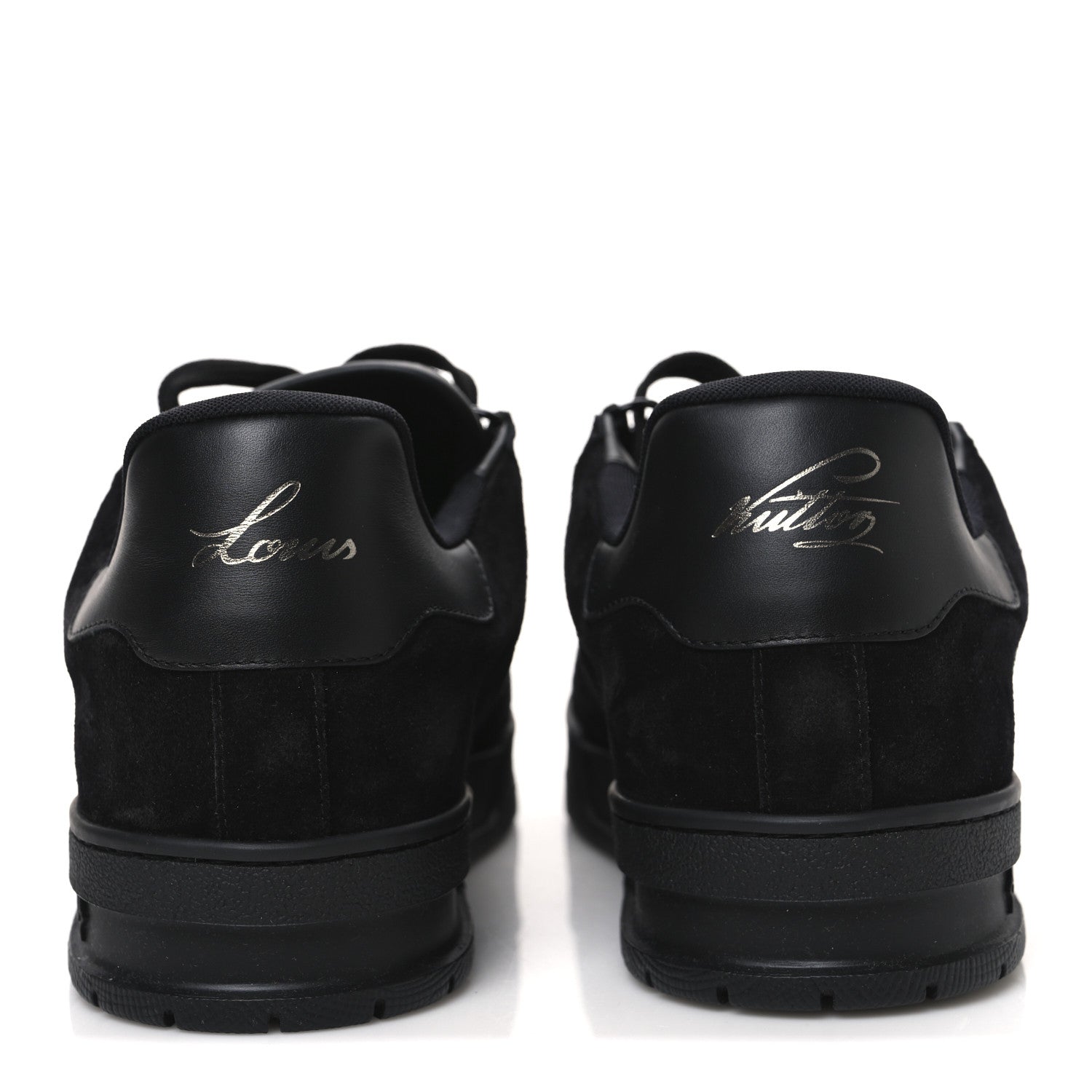 Louis Vuitton Suede Mens LV Trainer Sneakers 8 Black 6 of 10