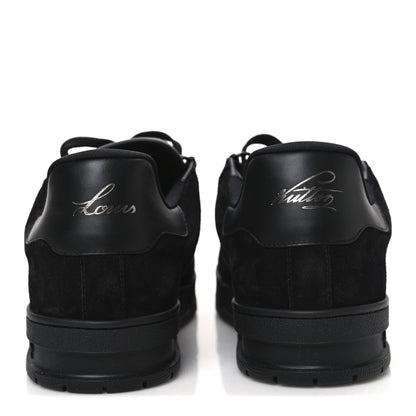 Louis Vuitton Suede Mens LV Trainer Sneakers 8 Black 6 of 10