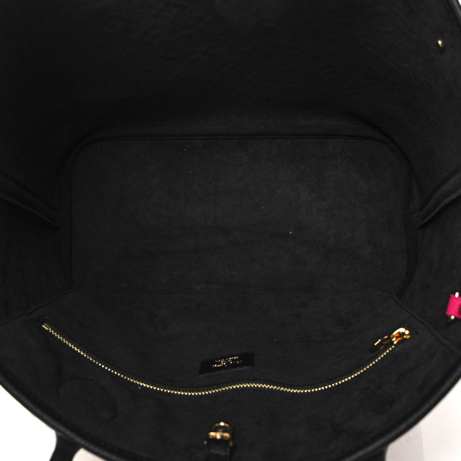 Louis Vuitton Empreinte Spring In The City Neverfull MM Black White Pink 5 of 8