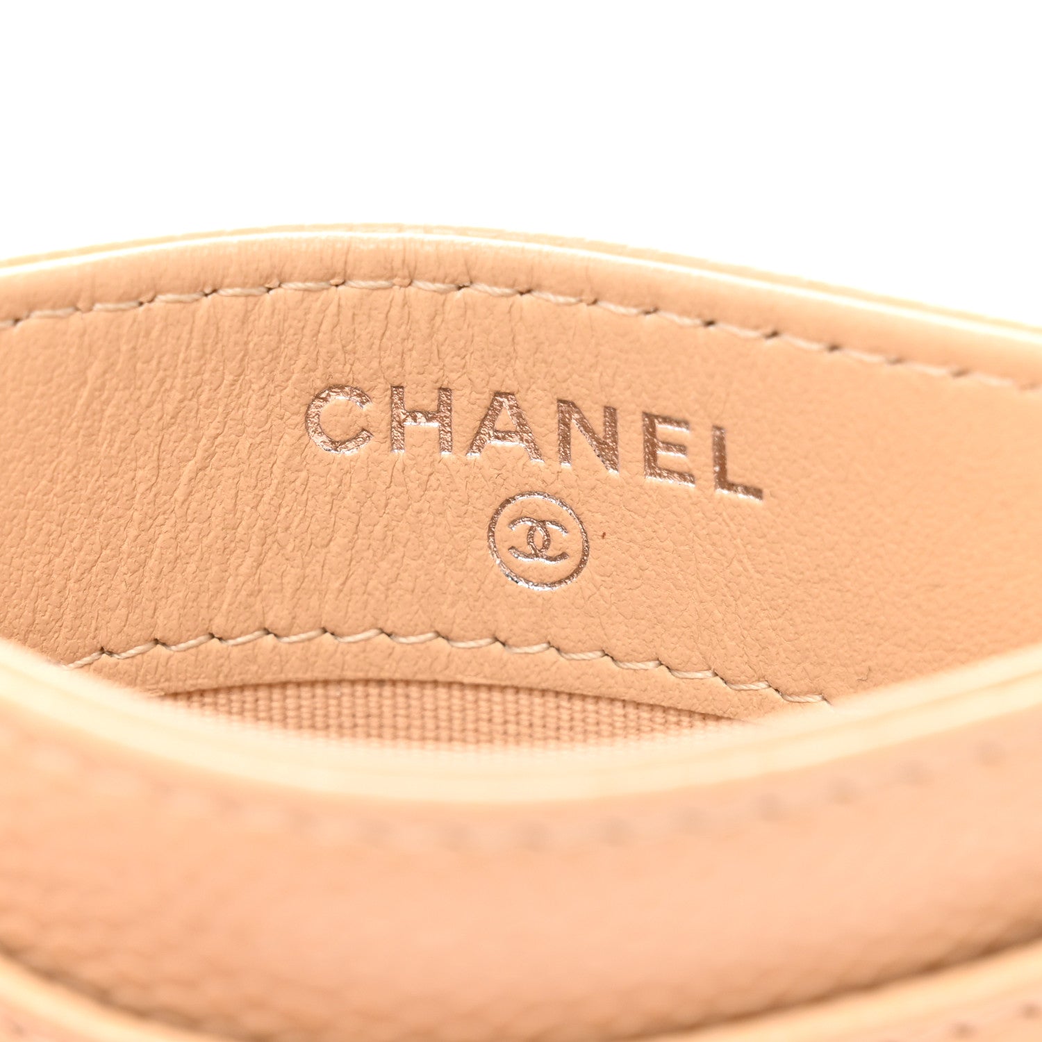 Chanel Caviar Quilted Card Holder Beige 6 of 9