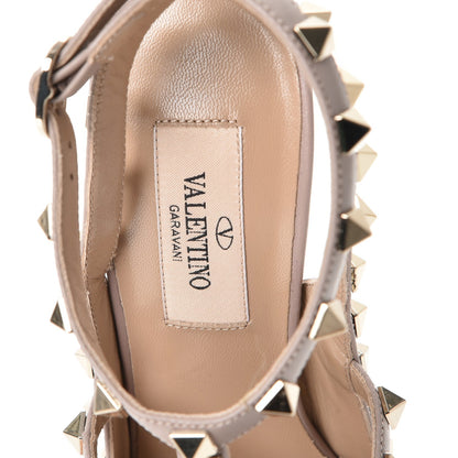 Valentino Garavani Patent Nappa Rockstud Ankle Strap 100mm Pumps 36.5 Poudre 7 of 8