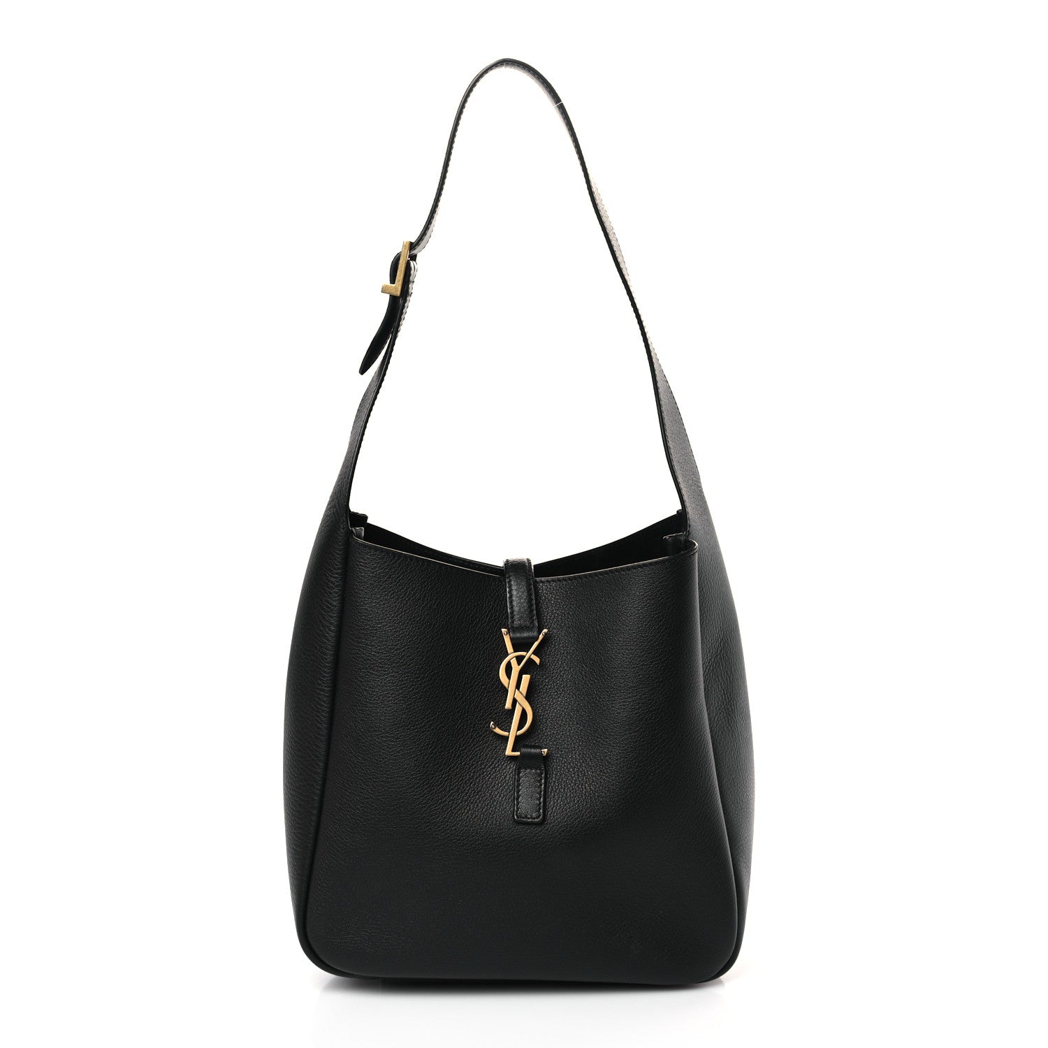 Saint Laurent Smooth Calfskin Small Le 5 A 7 Soft Hobo Black 1 of 10