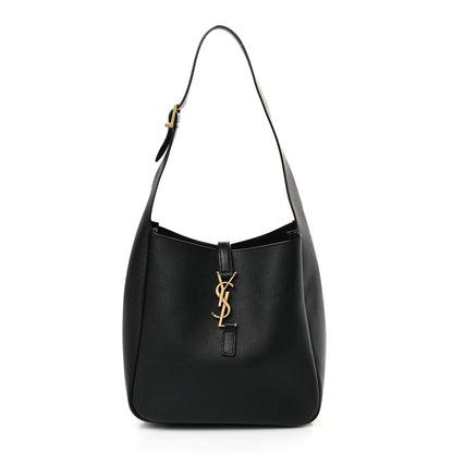 Saint Laurent Smooth Calfskin Small Le 5 A 7 Soft Hobo Black 1 of 10