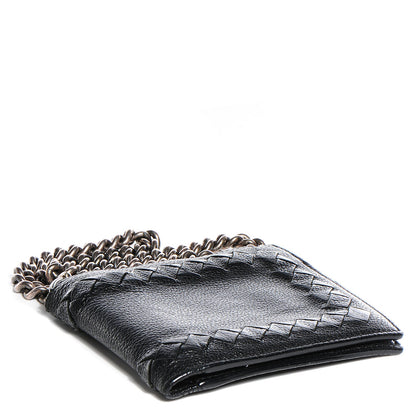 Bottega Veneta Goatskin Intrecciato Wallet With Chain Nero Black 6 of 18
